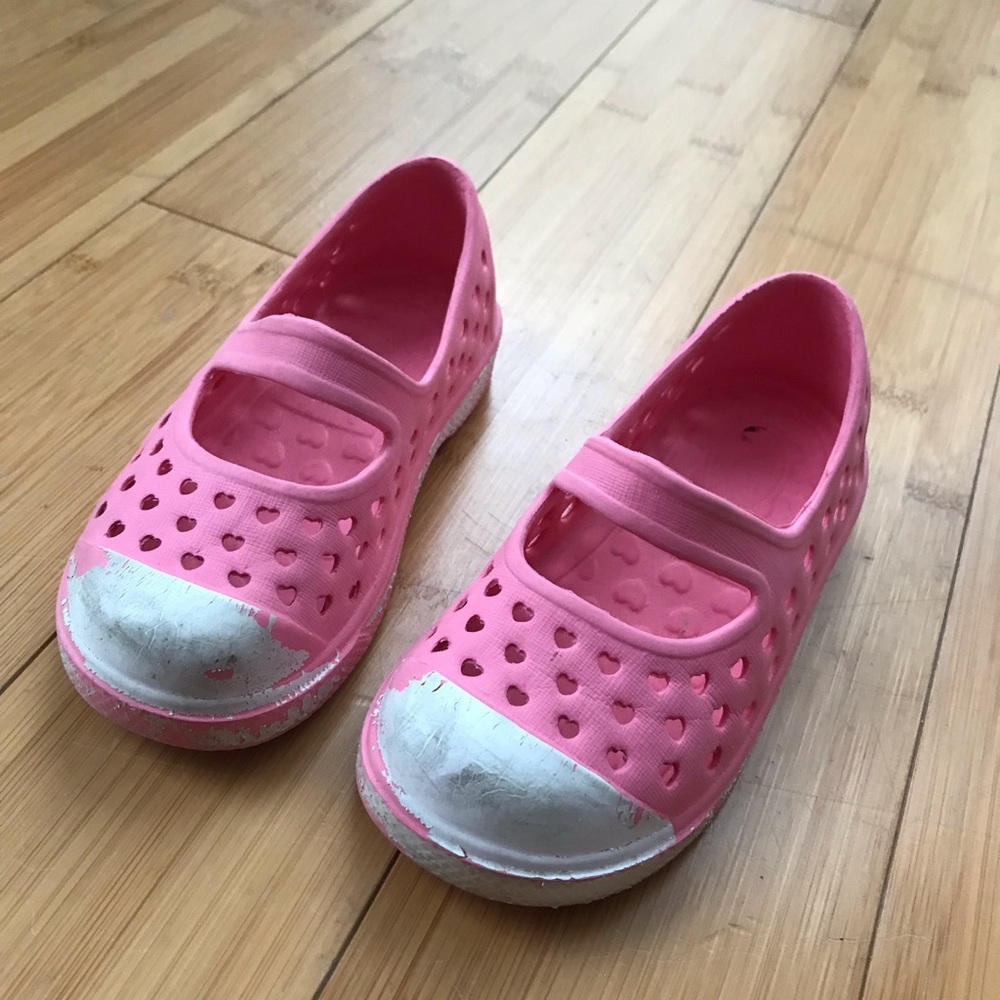 𝅺Pink MaryJane jelly shoes sz8